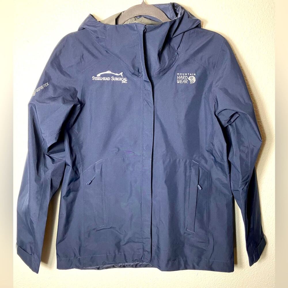 MOUNTAIN HARDWEAR Sportswear Rain Jacket, Navy blue outdoor Size Womens S